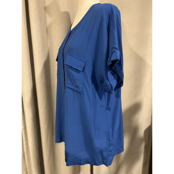 J Jill Women's Blouse Royal Blue Xl NWT Msrp $69.00 - Picture 3 of 8